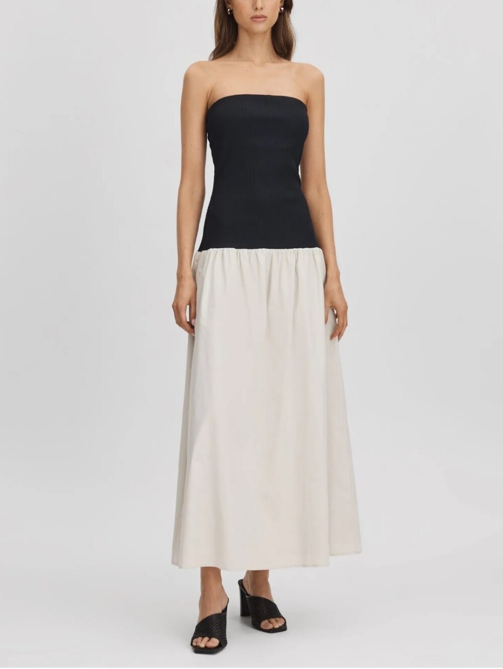 WAYF Kierstin Midi Drop Waist Dress